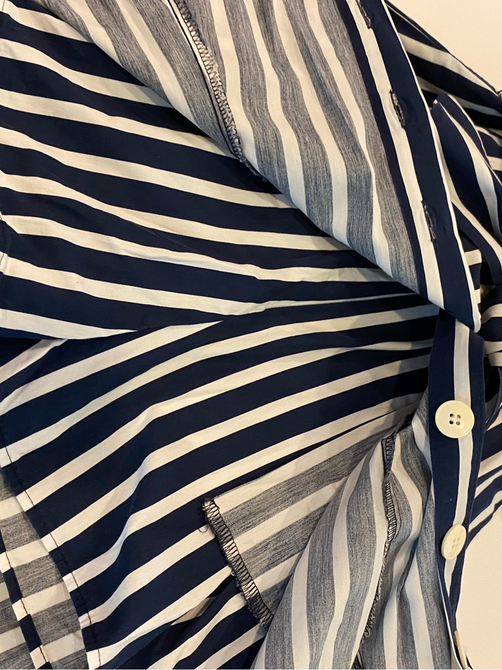 Zara Navy and White Striped Button-Front Sundress - Picture 4 of 4